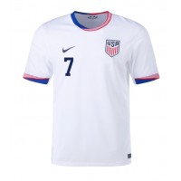 Fotbalové Dres Spojené Státy Giovanni Reyna #7 Domácí Copa America 2024 Krátký Rukáv